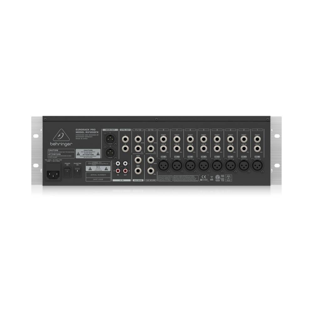 Behringer Eurorack Pro RX1202FX V2 Rackmount Mixer with Effects